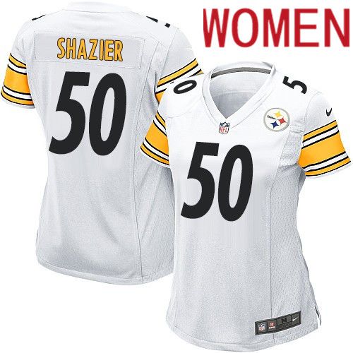 Women Pittsburgh Steelers #50 Ryan Shazier Nike White Game NFL Jersey